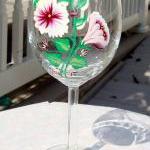 Painted Wine Glass/ Wedding Shower/ Bridesmaids..