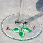 Painted Wine Glass/ Wedding Shower/ Bridesmaids..