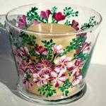 Painted Candle Holder/ Candy Dish