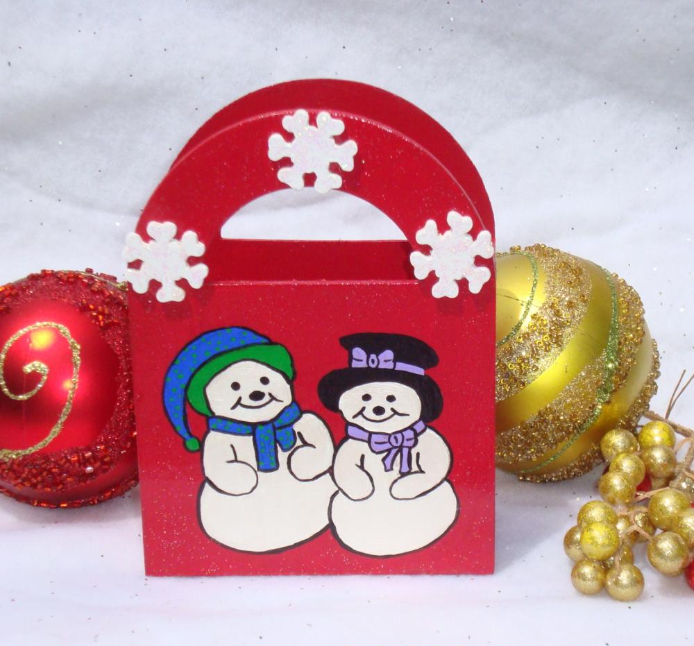 Red Holiday Gift Bag/ Ornament/ Decoration/ Keepsake