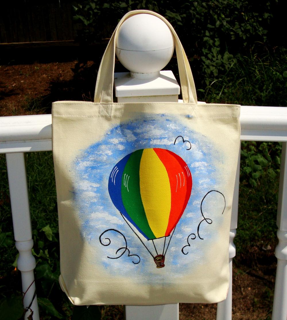 Colorful Air Balloon Tote Bag on Luulla