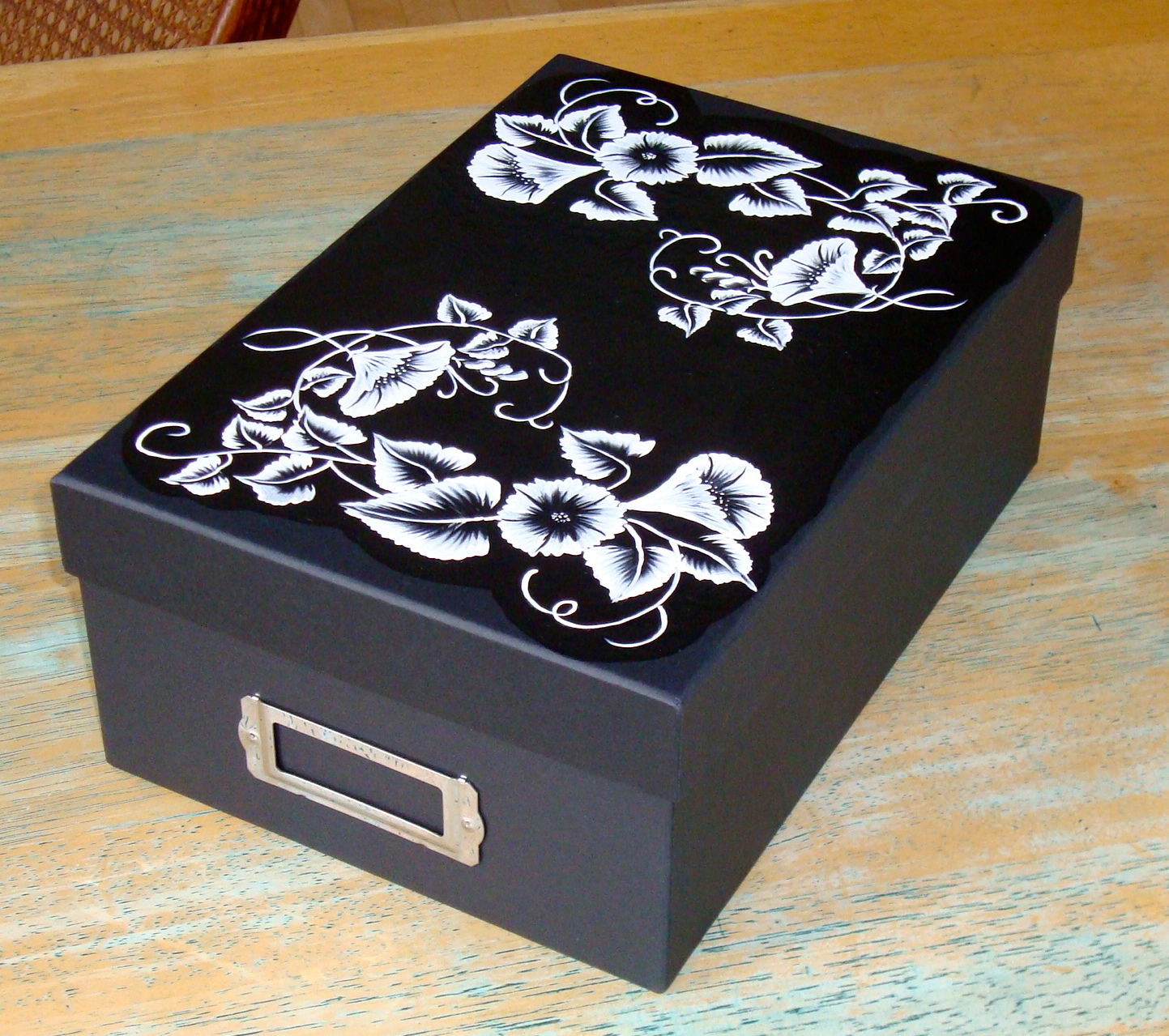 Black And White Memory/ Keepsake/ Photo/ Recipe Box on Luulla